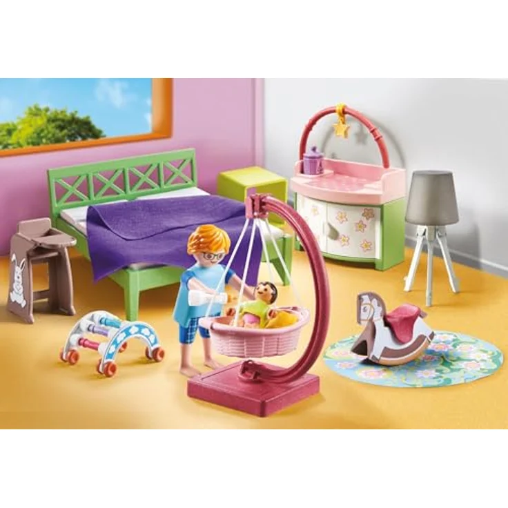 Playmobil® Konstruktions-Spielset Schlafzimmer mit Babyspielecke (71609), myLife, (50 St), Made in Europe – Bild 3