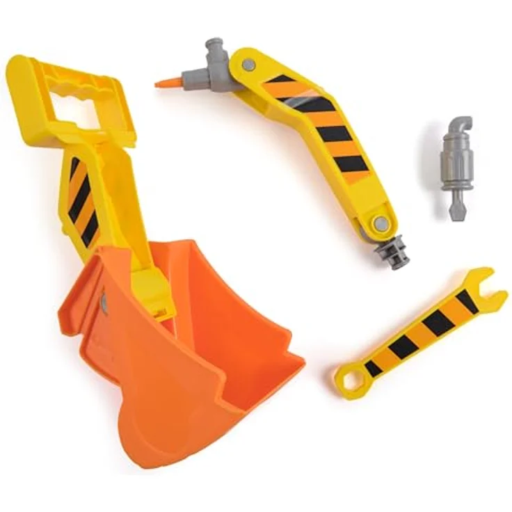 Amigo Rubble Rubbles Deluxe Tool Fahrzeug, 2-in-1 Planierraupe mit 4 abnehmbaren Werkzeugen und 6 cm Rubble-Figur – Bild 4