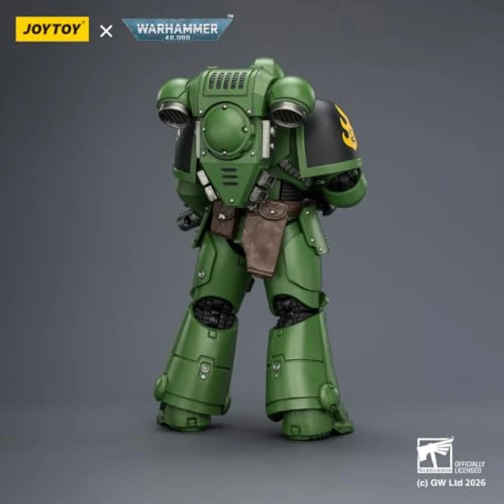 JOYTOY Warhammer 40,000 Salamanders Intercessor Actionfigur, 12 cm, hochdetailliert und beweglich mit Bolzen-Gewehr, Bolzen-Pistole und Kettenschwert – Bild 4