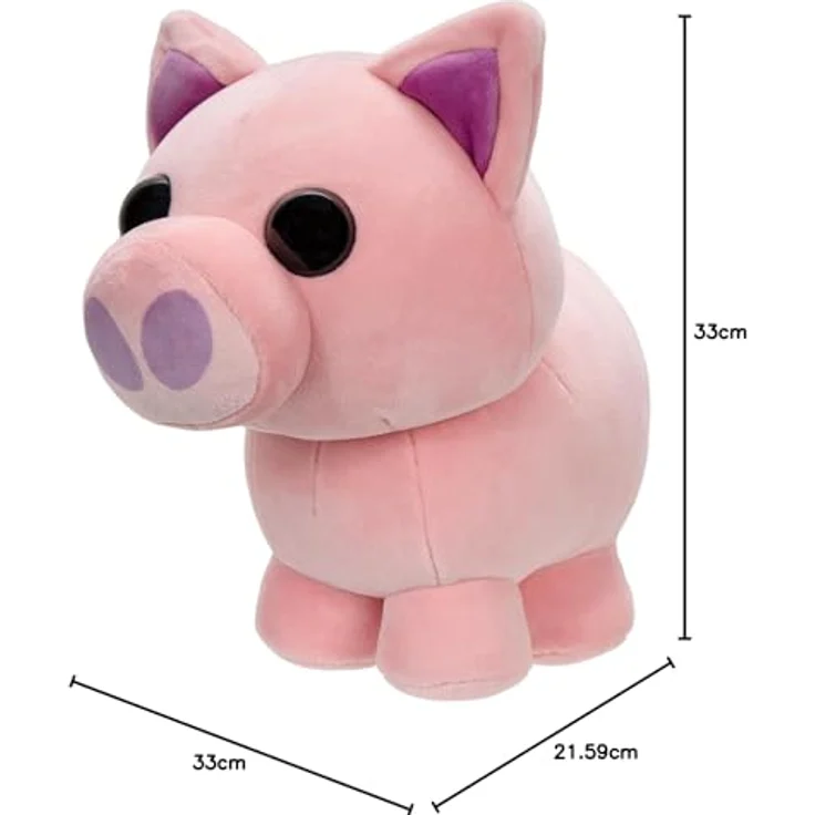 Jazwares Adopt Me! Plüschfigur Pig, 20 cm Sammelfigur mit exklusivem Virtual Item Code – Bild 5