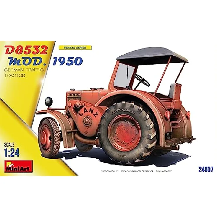 MiniArt 24007 Schlepper D8532 Mod.1950, 1:24 Modellbausatz für detaillierten und originalgetreuen Zusammenbau, unlackiert