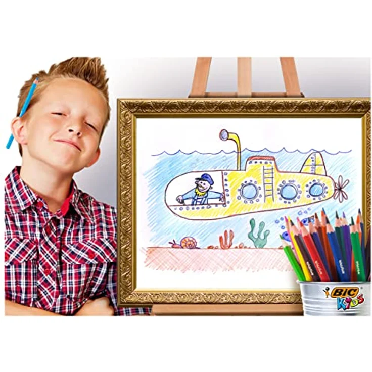 Bic Kids 907901 Evolution Buntstifte Set Metalleimer mit 288 Buntstiften – Bild 3