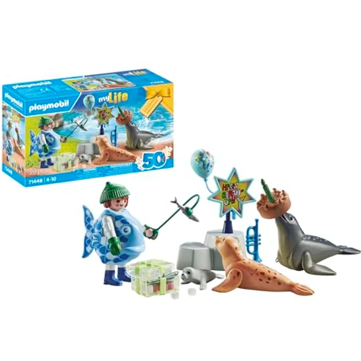 Playmobil® Konstruktions-Spielset Tierfütterung (71448), My Life, (39 St) – Bild 2