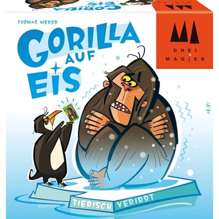 Schmidt Spiele Gorilla auf EIS, Kartenspiel für 2–6 Spieler ab 6 Jahren, fördert Reaktion und Beobachtung, kurze Spielrunden von 10 Minuten – Bild 1