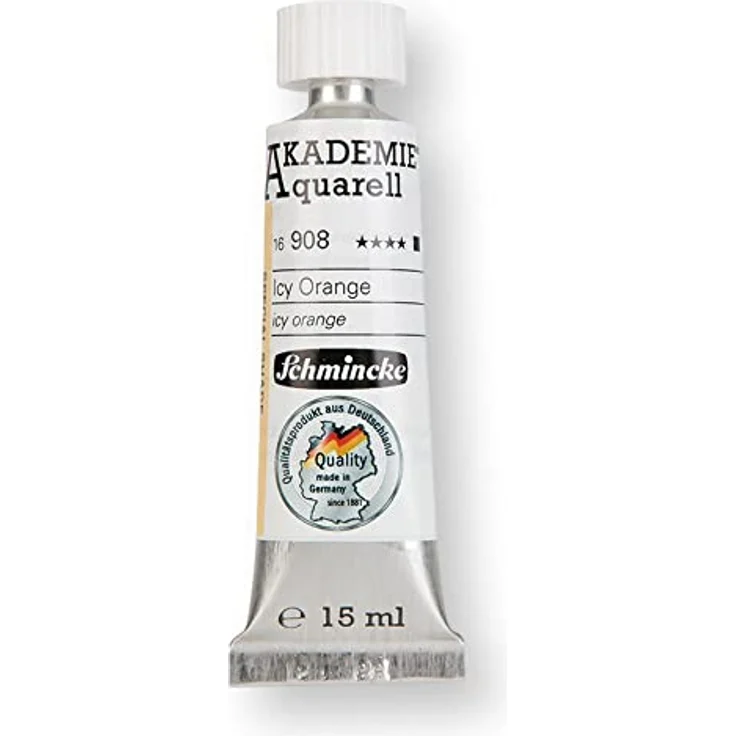 Schmincke AKADEMIE® Aquarell Tubenfarbe, 15 ml Icy Orange, pastellige Icy Colours, feine Künstler-Aquarellfarben – Bild 1