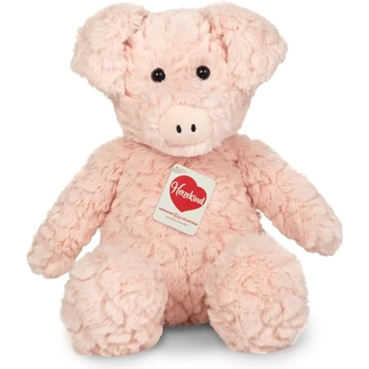 Teddy-Hermann Teddy Hermann Schwein Hedi, Plüsch Kuscheltier 32 cm, sanftes Rosa mit Schlappohren – Bild 1