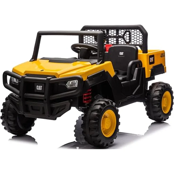Sun Baby CAT Elektro Kinderauto Offroad Geländewagen Zweisitzer 12V 10Ah, gelb, mit MP3-Player und Fernbedienung – Bild 1