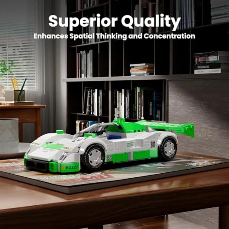 Mould King 27073 Technik Speed Champion, Rennwagen 787B Drift Auto Klemmbausteine Set mit Vitrine, 325 Teile – Bild 5