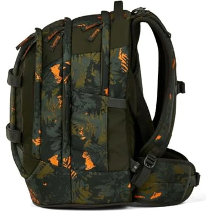 Satch pack Schulrucksack Set 2tlg. inkl. Schlamperbox (Jurassic Jungle), 30 Liter Volumen, 3D Soft-Mesh Rückensystem, Organizerfach mit Geodreieck und Stundenplan – Bild 3