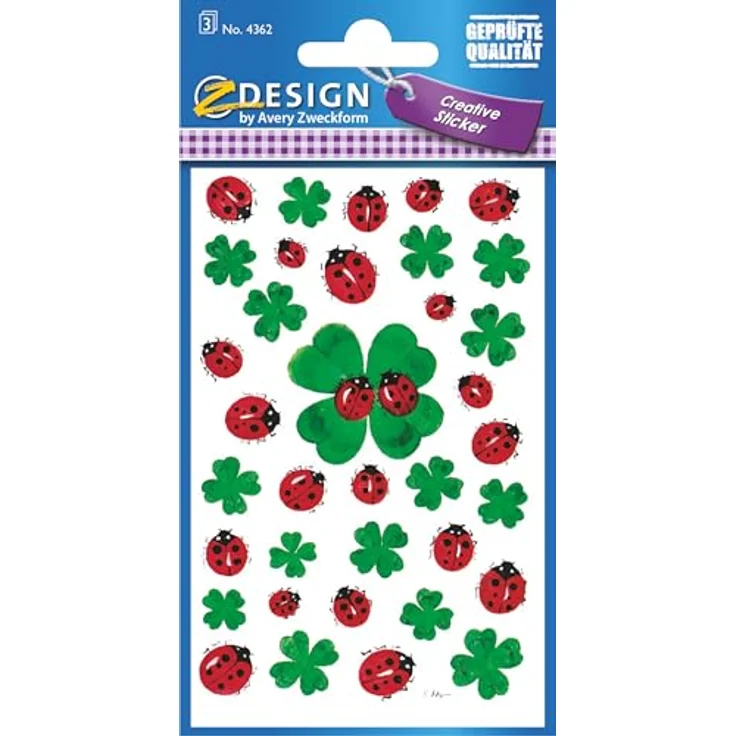 Avery Zweckform Stickers - Four-leaf clover/Biedronka (106430) – Bild 2