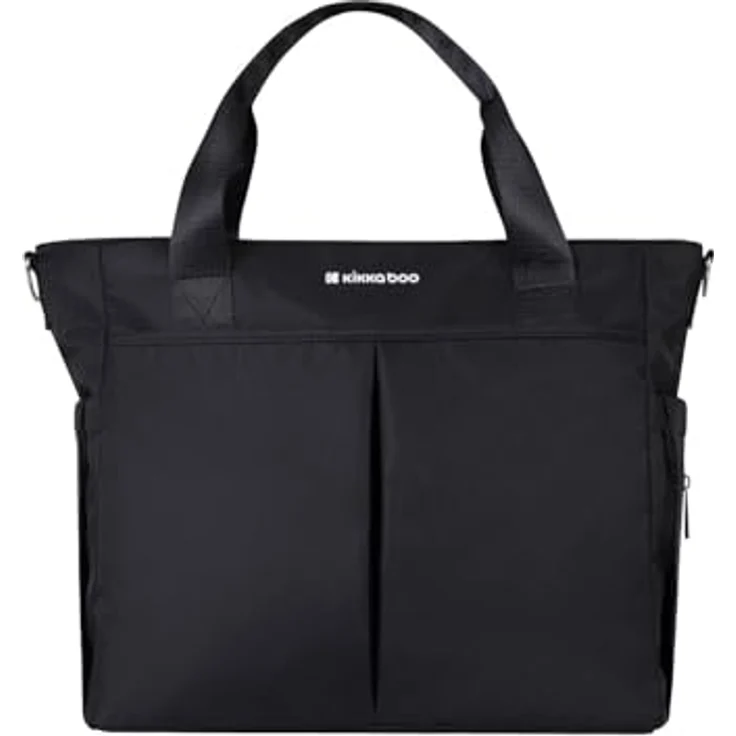 Kikkaboo Wickeltasche Brielle Clips zur Befestigung wasserfest Schultergurt, stilvolles Design, wasserabweisend, 2 Flaschenabteile, Handtasche, schwarz – Bild 3