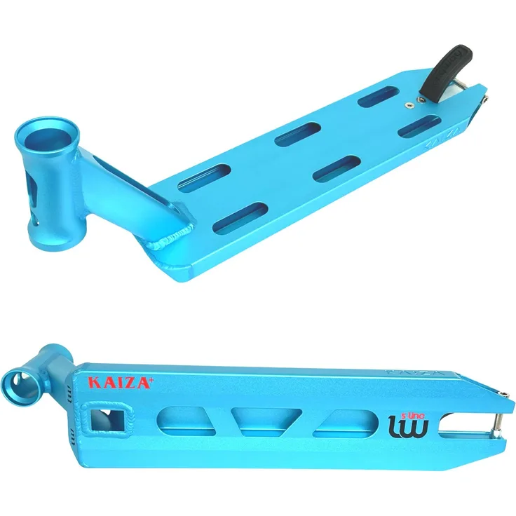 Longway Scooters Longway Kaiza V4 Stunt-Scooter Deck 480mm 1085g Petrol (Teal blau) - Aluminium, Titan Achsen, leichteste Stunt Scooter Deck