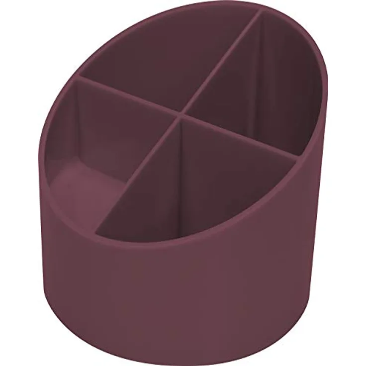 Helit H6790225 - Multiköcher „the green cross“, aus Recycling-Kunststoff Blauer Engel zertifiziert, bordeaux-rot, 1 Stück