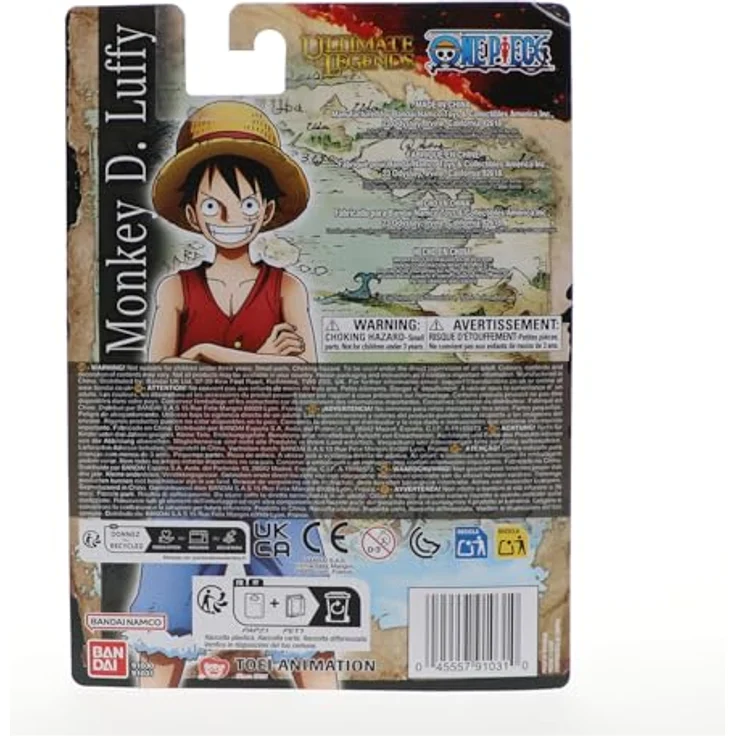BANDAI Ultimate Legends One Piece Actionfigur 12 cm, Gelenkige Monkey D. Luffy Figur für Kinder ab 4 Jahren - Offizielle Lizenz - VE91031 – Bild 3