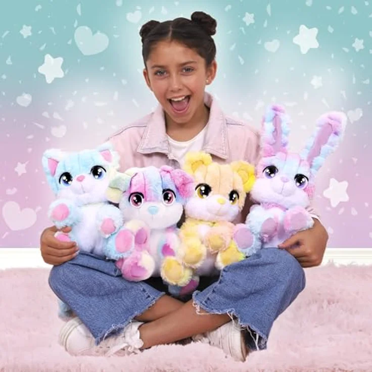 IMC TOYS Baumwolle Cuties 926301, Plüschtier groß Hase, 30 cm, pink/blau/weiß, super weich und kuschelig, für Kinder ab 2 Jahren – Bild 5