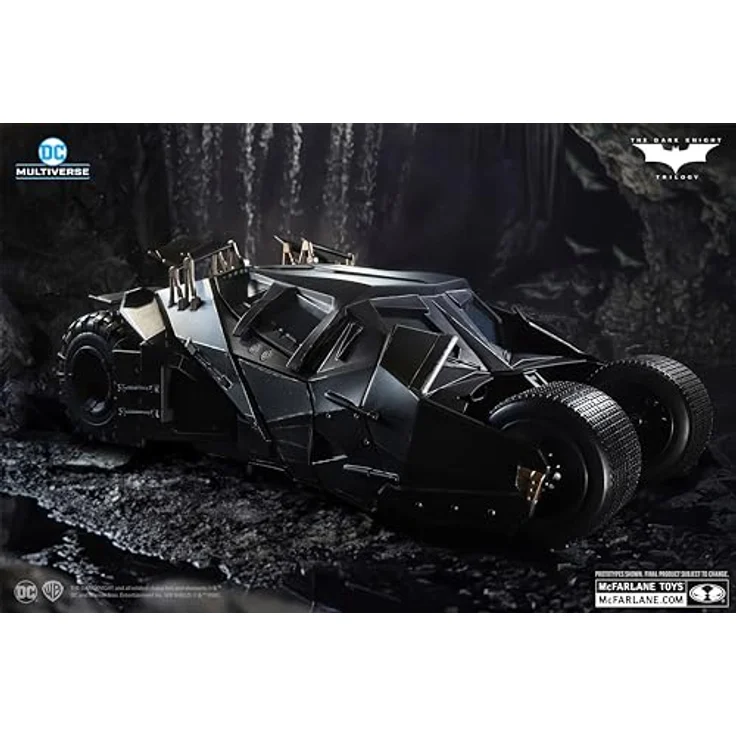 McFarlane DC Multiverse Tumbler Fahrzeug mit Lucius Fox, Modell aus "The Dark Knight", Gold Label Edition – Bild 2