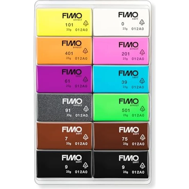 STAEDTLER Modelliermasse FIMO soft Materialpackung Effekt Neon, 12 Stück á 25 g - Neonfarben mit tollen Nachtlichteffekt – Bild 3
