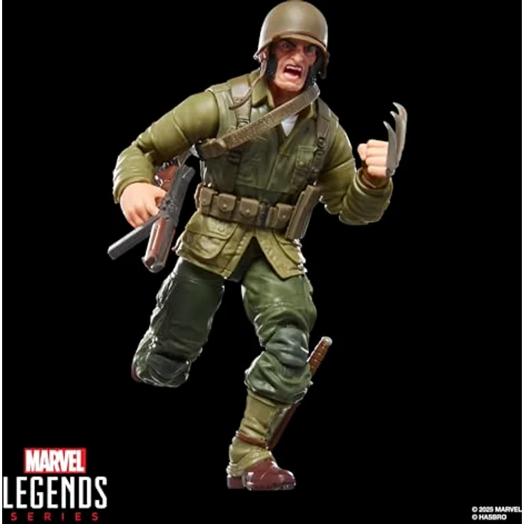 Marvel Legends Series Wolverine (WWII Logan), Action-Figur mit 7 Accessoires, 15 cm, über 20 Bewegungspunkte – Bild 5