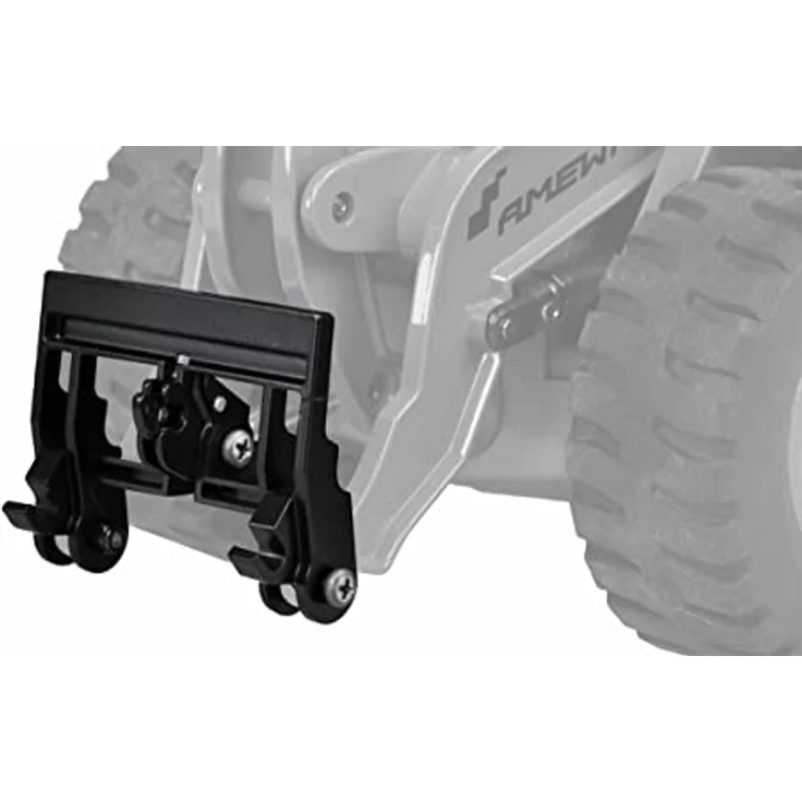 Amewi 28138 Schnellwechsler mit Gabel für Radlader-Modelle G48XE, Metall, Schwarz, inklusive Montagezubehör – Bild 3