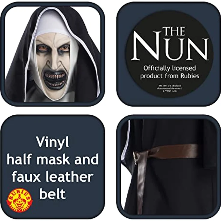 Rubies The Nun 2018 Filmkostüm, Deluxe Herren, Erwachsene Halloween Horror Dress Up, Größe XS – Bild 3