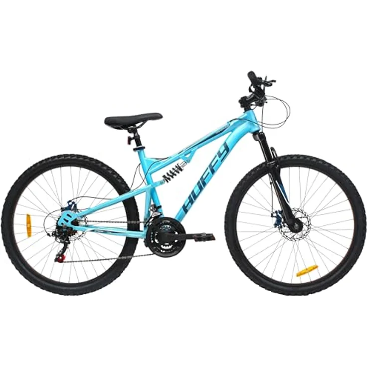 Huffy Marker, vollgefedertes 21-Gang-Mountainbike mit 26 Zoll Laufrädern und mechanischen Scheibenbremsen für Jugendliche und Erwachsene, Medium Stahlrahmen – Bild 3