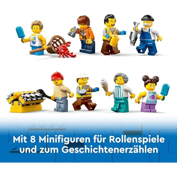 LEGO® Konstruktionsspielsteine Hafen mit Frachtschiff (60422), LEGO City, (1226 St), Made in Europe – Bild 7