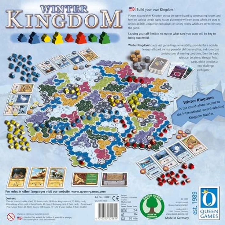 Huch Winter Kingdom (d), Brettspiel zur Erweiterung des Königreichs mit Wirtschaftsstrategien und Siegpunktkarten – Bild 3