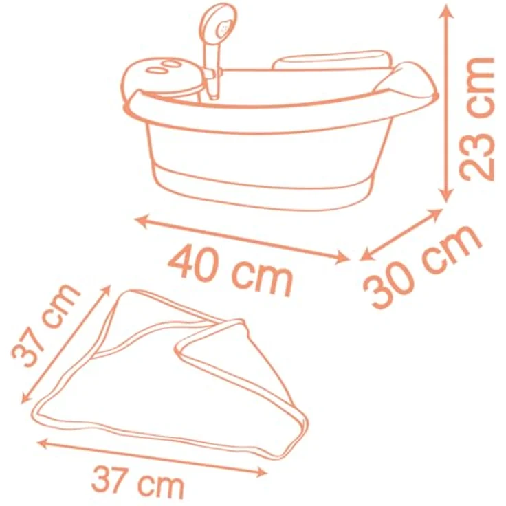 Smoby Baby Nurse Puppen-Badewanne, Elektronisches Spielmodul mit Wasserstrahlen, LED-Licht und Zubehör für Puppen bis 42 cm, Spielzeug für Kinder ab 3 Jahren – Bild 4