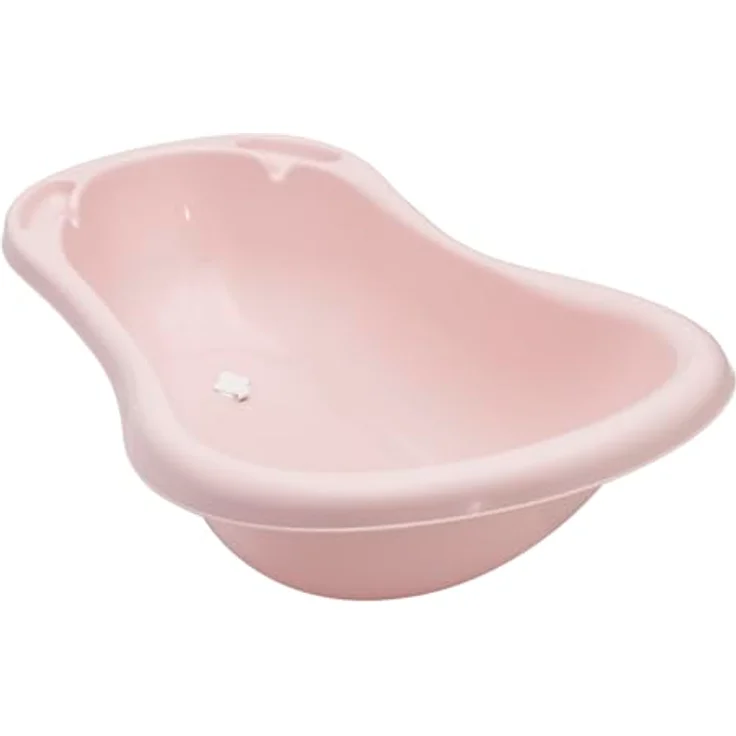 keeeper Maria Pure, Ergonomische Babywanne mit Stöpsel für 0-12 Monate, 84 x 49 x 29 cm, Pink (Nordic Pink) – Bild 3