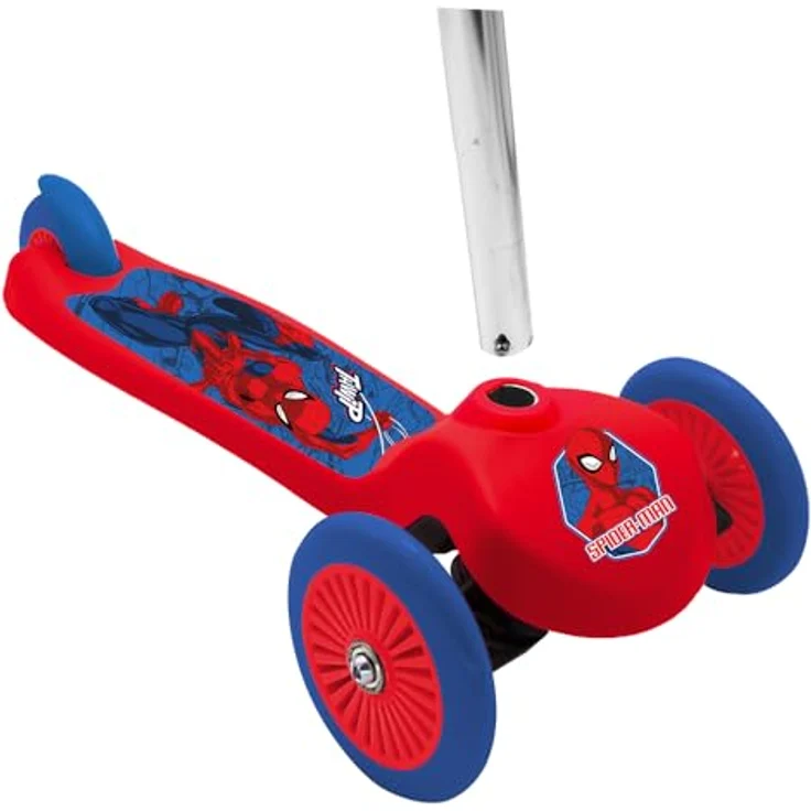 Disney 3 Wheeled Balance Scooter Spider-Man, rot mit Lean-to-Steer-System und rutschfester Trittfläche – Bild 3