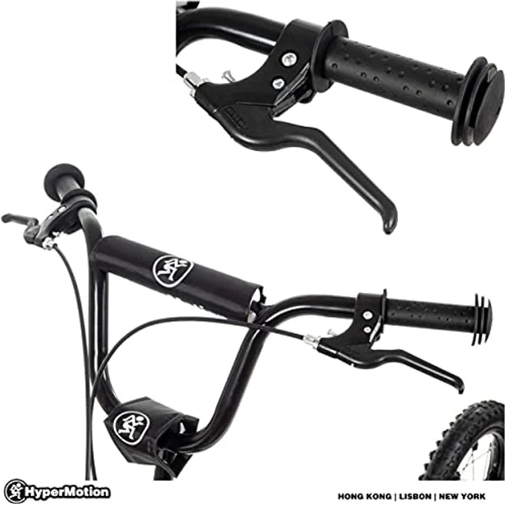 HyperMotion Roller Viva 12, Tretroller für 12 bis 50 kg mit massivem Stahlrahmen, höhenverstellbar 78-85 cm, 30 cm aufblasbare Räder, schwarz – Bild 8