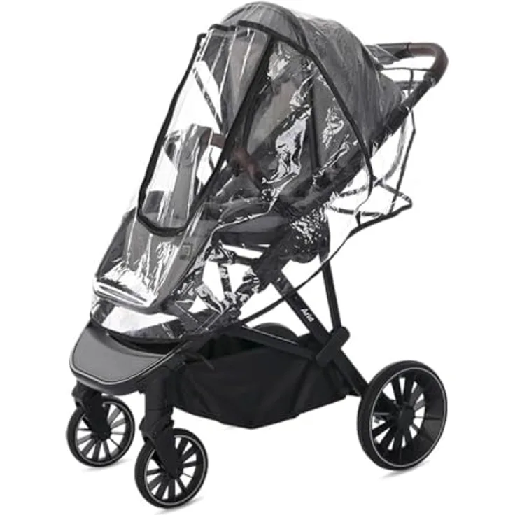 Lorelli Kinderwagen Regenschutz für Kinderwagen oder Buggy universal Regenhaube, transparentejsicher, großzügig anpassbar