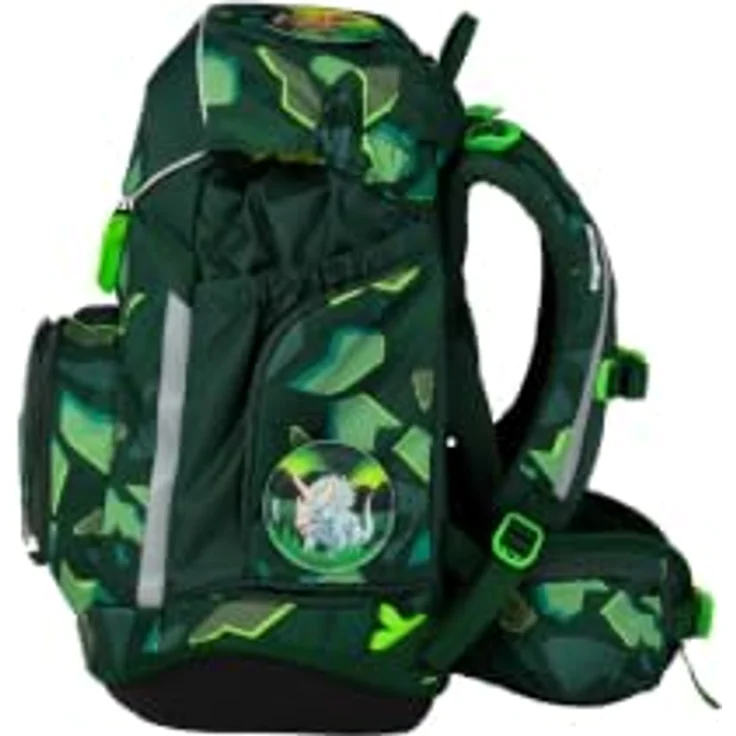 ergobag pack Schulranzen-Set DinosauriBär, flexibles Hauptfach, 22 Liter Volumen, wasserabweisend, mitwachsen mit Your-Size-System – Bild 3
