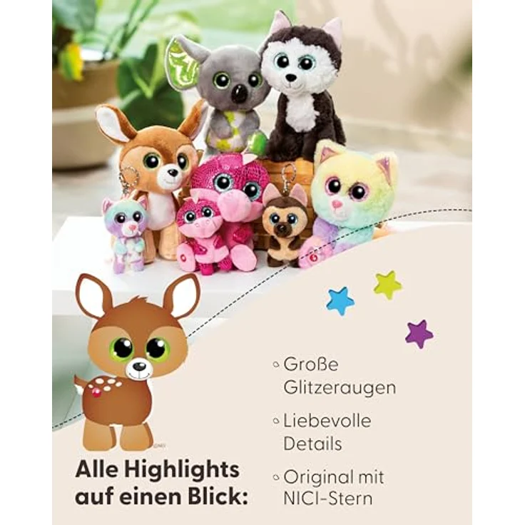 NICI 49399 Kuscheltier GLUBSCHIS Feena 15cm braun - Stofftier aus weichem Plüsch, niedliches Plüschtier zum Kuscheln und Spielen, für Kinder & Erwachsene, tolle Geschenkidee – Bild 4
