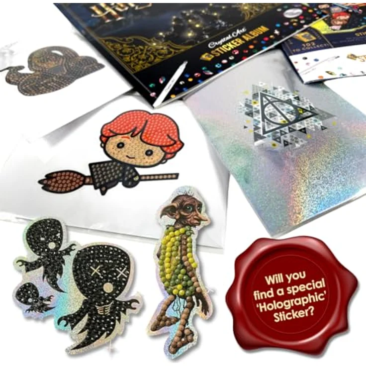 CRAFT Buddy Sticker Harry Potter - Crystal Art - Sammelalbum mit 102 Stickern und fesselnder Hogwarts-Hintergrundkunst – Bild 5