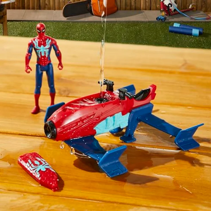 Hasbro Actionfigur Marvel Spider-Man, Spider-Man Jet Splasher, Spritzt Wasser – Bild 3