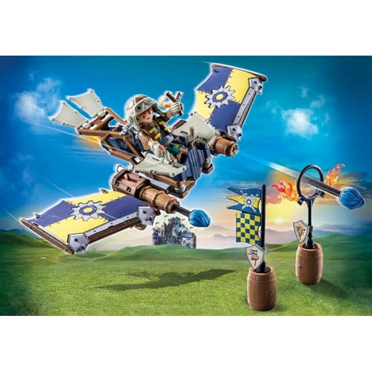 PLAYMOBIL Novelmore 71211 Darios Fluggleiter, Himmelsgleiter mit Bolzenkanonen, Schleudersitz und 55 Zubehörteilen, Spielzeug für Kinder ab 4 Jahren – Bild 3