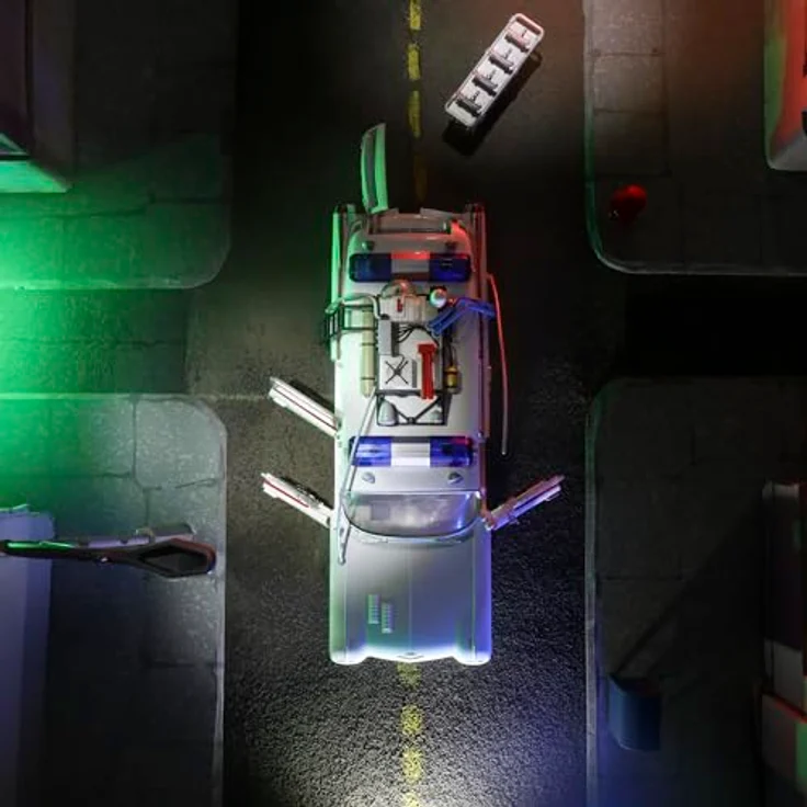 Hasbro Ghostbusters Plasma Series Ecto-1 (1984), Spielzeugfahrzeug mit beweglichen Rädern und öffnenden Türen, kompatibel mit 9,5 cm Actionfiguren – Bild 6