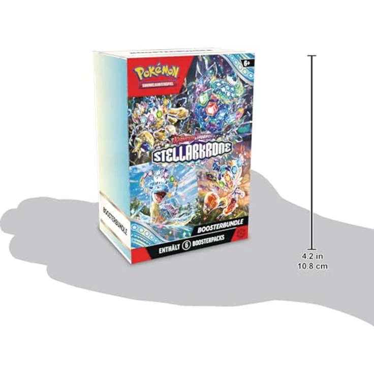 Pokémon Sammelkartenspiel: Boosterbundle Karmesin Purpur – Stellarkrone 6 Games mit legendären Pokémon und neuen EX-Karten – Bild 4