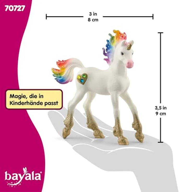 Schleich Bayala 70727 Regenbogeneinhorn, Fohlen Spielfigur – Bild 6