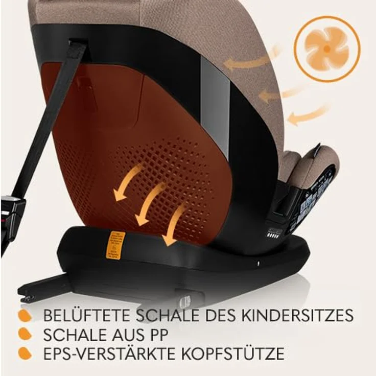 lionelo Autokindersitz LAVENDER I-SIZE, i-Size/9-36kg/ISOFIX/Breiter Einstellbereich, blau – Bild 8