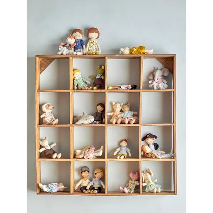 Bloomingville Plüschfigur Animal friends Doll, Stofftiere 6er Set, Plüschtier, Kuscheltier, Babyspielzeug, Stoffpuppen, ca. 16cm, Baumwolle, mehrfarbig – Bild 6