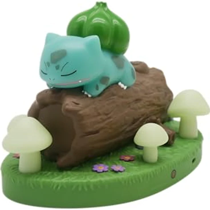 Teknofun Pokemon Bulbasaur LED-Lampe, dekorative Nachttischlampe in schlafender Pose aus langlebigem Kunststoff – Bild 6