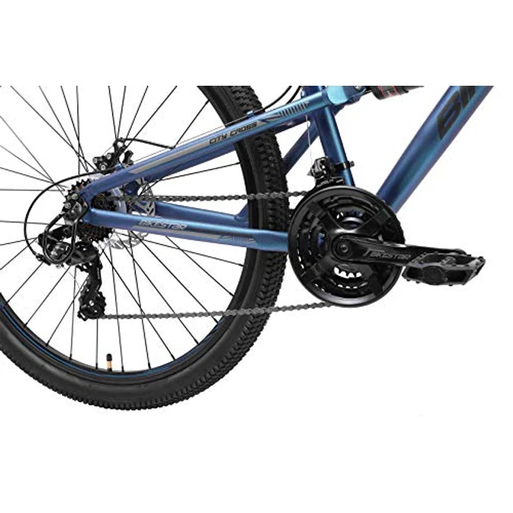 BIKESTAR Fully Aluminium Mountainbike Shimano 21 Gang Schaltung, Scheibenbremse 29 Zoll Reifen | 17.5 Zoll Rahmen Alu MTB Vollgefedert | Blau – Bild 3