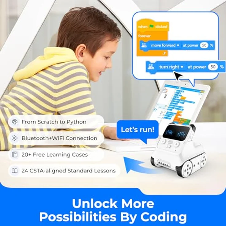 Makeblock Codey Rocky, programmierbarer Codierungsroboter für Kinder, kompatibel mit Scratch und Python, Lernspielzeug in Pandaform, ab 6 Jahren – Bild 5