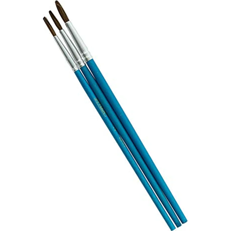 Stylex 35056 Pinsel-Set, 3 Aquarellpinsel in den Größen 2, 4 und 6, aus FSC-zertifiziertem Holz, ideal für Aquarell-, Acryl- und Wasserfarben – Bild 2