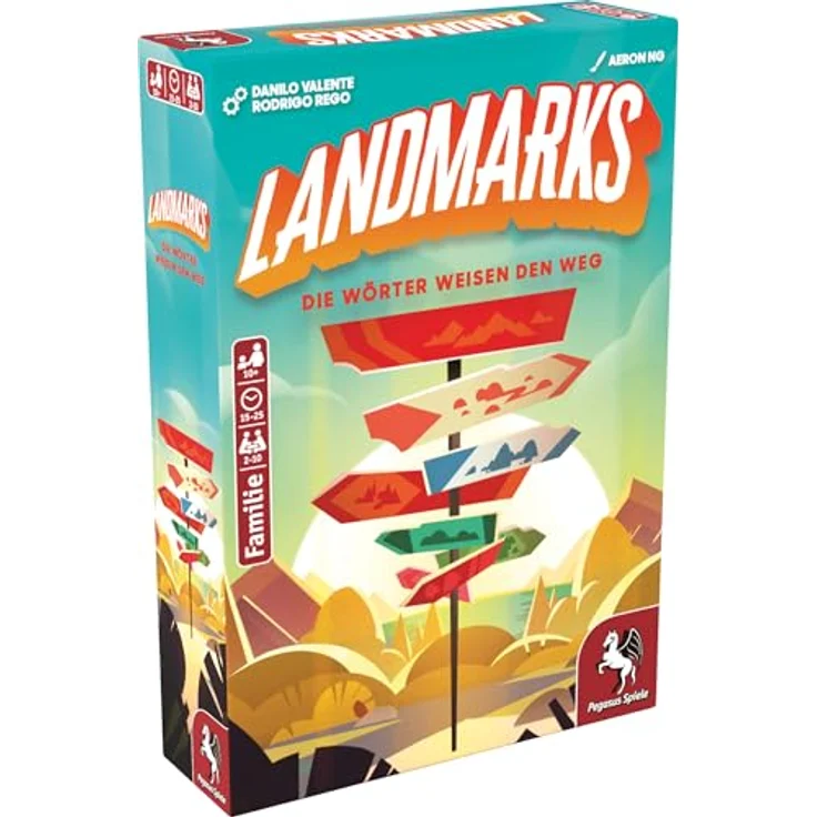 Pegasus Spiele Landmarks, Brettspiel mit robuster Konstruktion für die ganze Familie – Bild 1