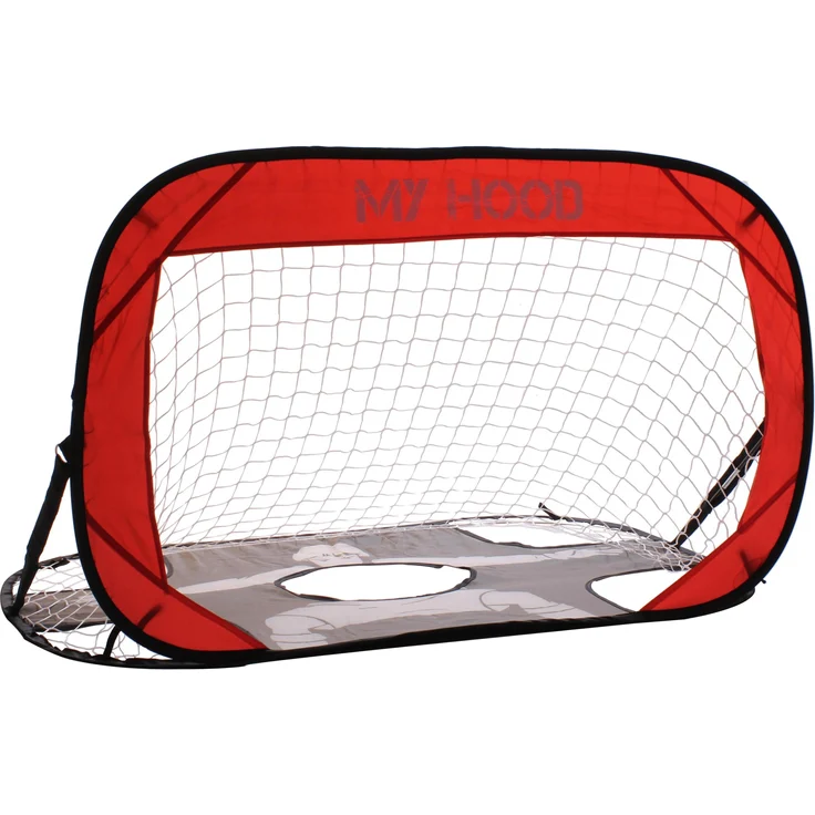 My Hood Pop-up Goals, Fußballtor Set von 2, 120x80x80 cm, leicht und tragbar mit Heringen und Tragetasche