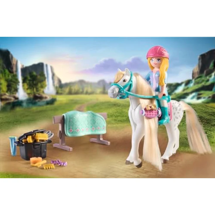 Playmobil® Konstruktions-Spielset Isabella & Lioness mit Waschplatz (71354), Horses of Waterfall, (86 St), teilweise aus recyceltem Material – Bild 8