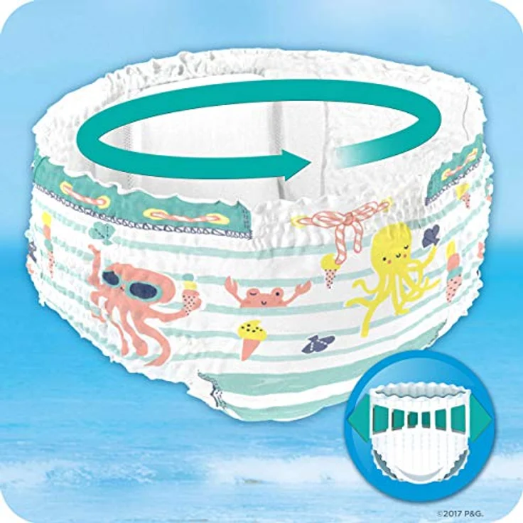 Pampers Splashers Einweg-Schwimmhose - Größe 4/5 9-15kg - Fall von 8 Packungen von 11 – Bild 5